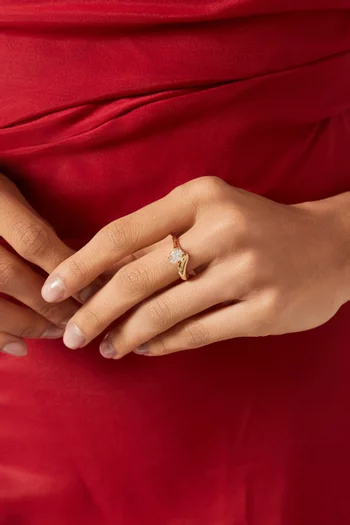 Golda Oval Diamond Ring in 18kt Gold