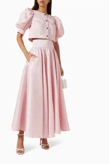 Crop Puff-sleeve Blouse