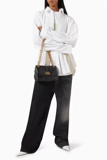 Mini Monaco Quilted Bag in Arena Calfskin Leather