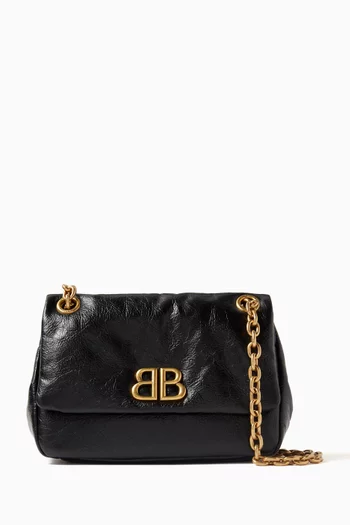 Mini Monaco Quilted Bag in Arena Calfskin Leather