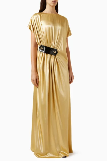 Buckle Maxi Dress in Rayon Blend