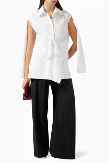Convertible-sleeve Shirt in Cotton