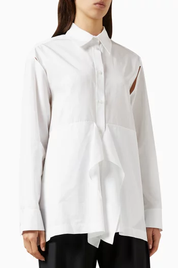 Convertible-sleeve Shirt in Cotton