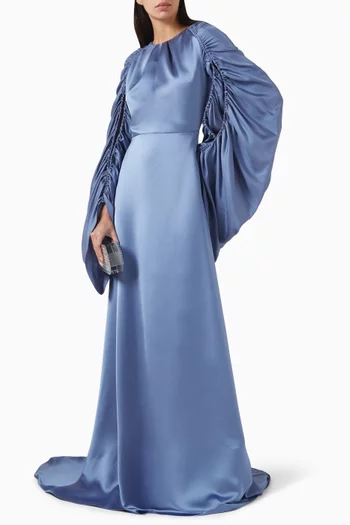 Open-back Gown in Satin