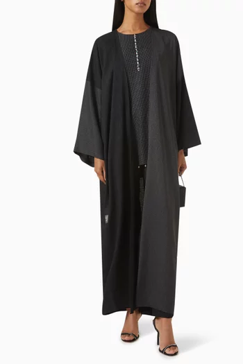 Bead-embellished Abaya Set