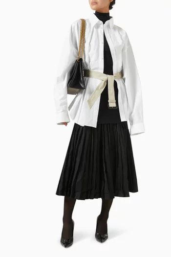 Belted Shirt in Cotton-poplin