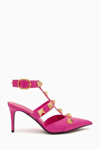 Roman Rockstud 80 Pumps in Vitello Leather