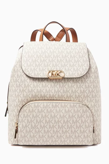 Kensington Logo Backpack in Faux Leather