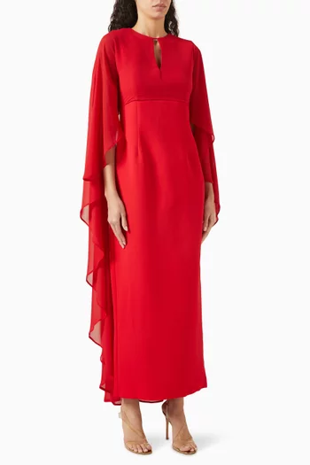 فستان طويل بكاب