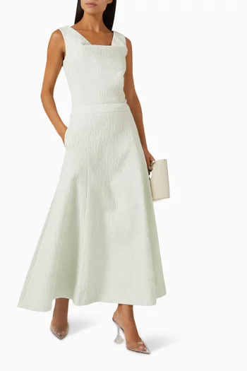 تنورة كلارا متوسطة الطول مزيج قطن