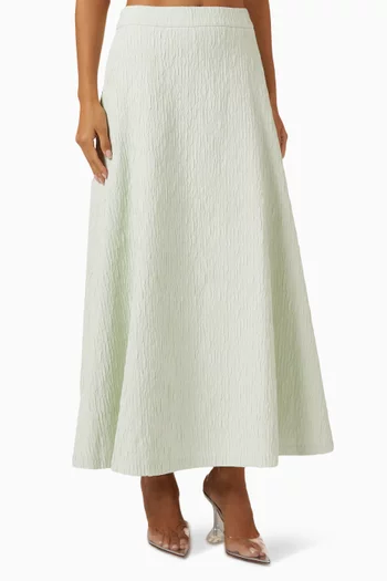 تنورة كلارا متوسطة الطول مزيج قطن