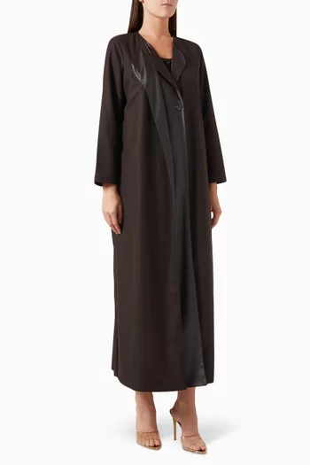Coat Style Buttoned Abaya