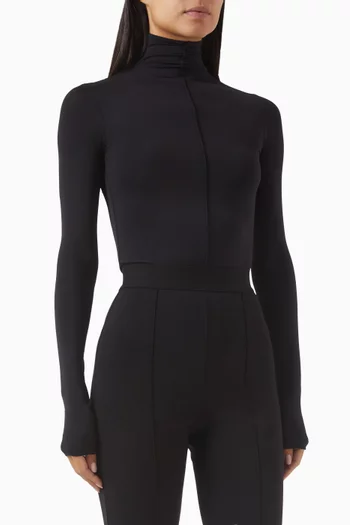 x RHW High-neck Bodysuit in Italian Jersey