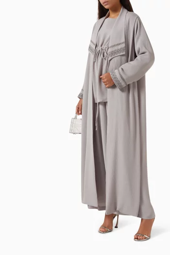Embroidered Abaya Set