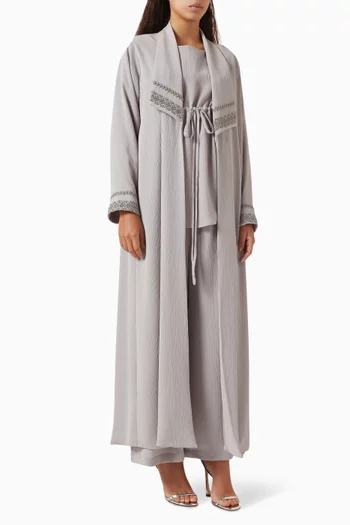 Embroidered Abaya Set