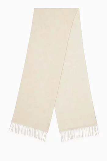 Bias Signature C Scarf in Wool-cashmere Blend