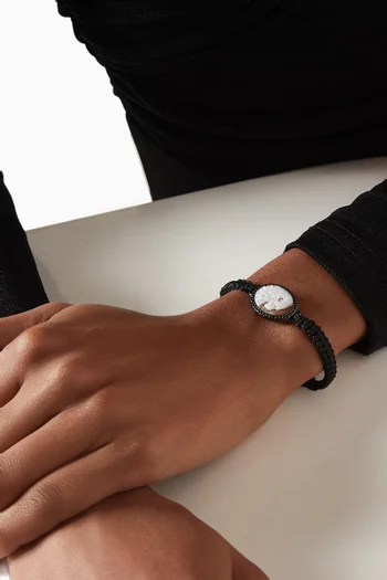 سوار بحلية كاميو على شكل نسر مرصع بالكريستال فضة إسترلينية