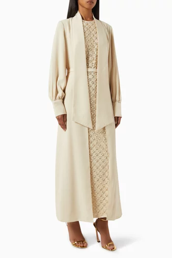 فستان دوروتا طويل بجزء دانتيل