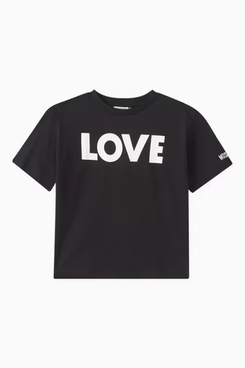 تي شيرت قطن بطبعة Love
