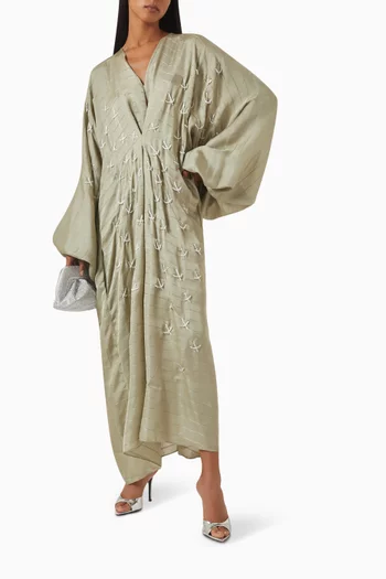 Embellished Balloon-sleeve Kaftan