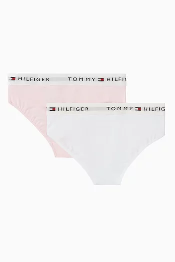 Signature Logo Briefs in Cotton, Set of 2