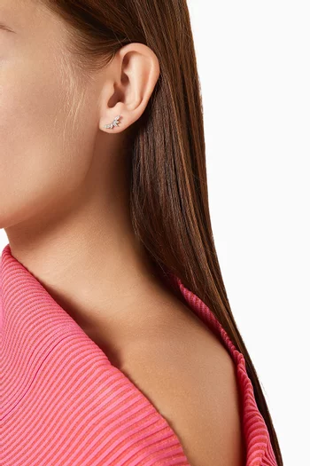 Kylie Single Stud Earring in Sterling Silver