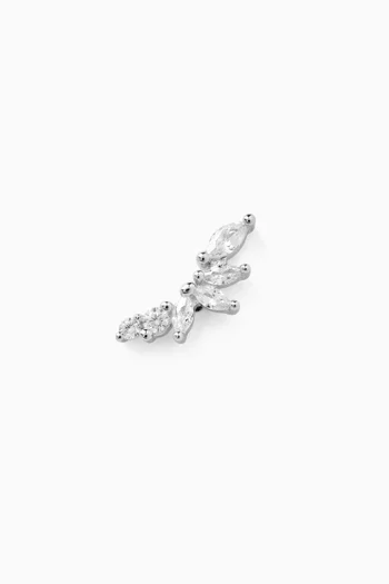 Kylie Single Stud Earring in Sterling Silver