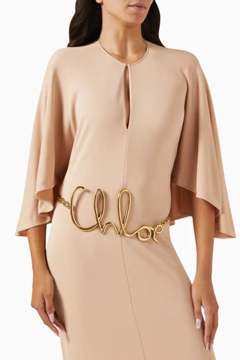 Large C Iconic Belt in Gold-tone Brass