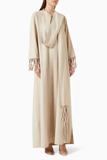 Sash Knot-trim Abaya