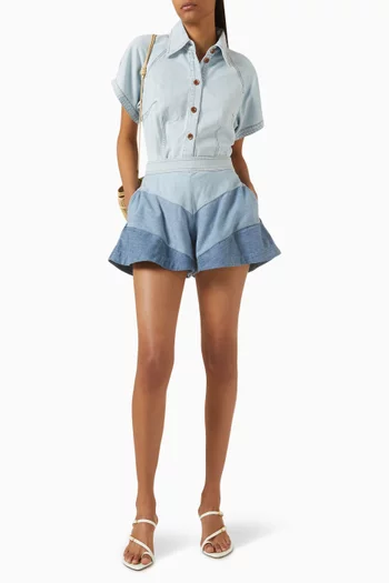 Tallow Blouse in Denim