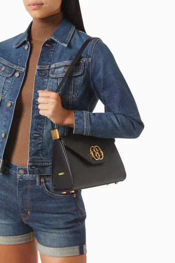 Medium Emblem Trapeze Bag in Leather