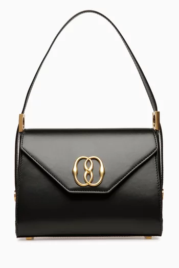 Medium Emblem Trapeze Bag in Leather