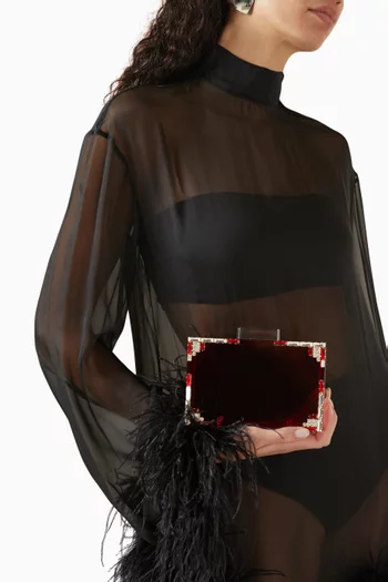 Delilah Jewel Clutch Bag in Acrylic