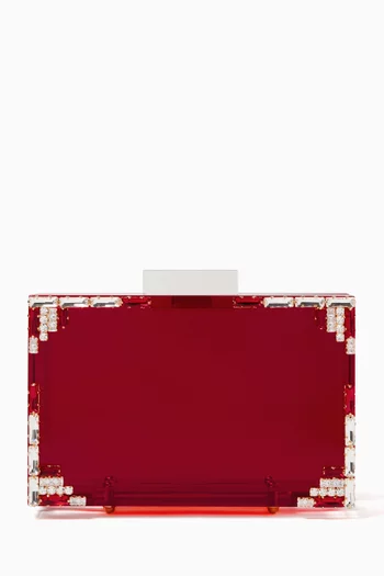 Delilah Jewel Clutch Bag in Acrylic