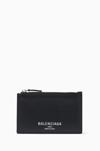 Long Coin & Card Holder in Leather