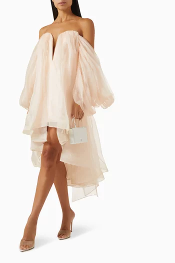 Crush Strapless Mini Dress in Silk