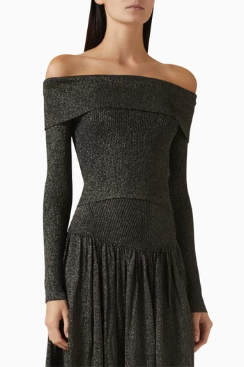 Crush Off-shoulder Top in Viscose Blend