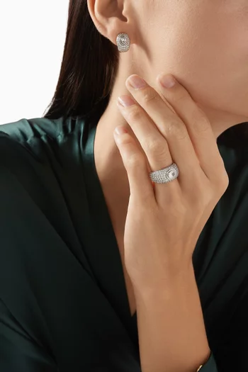 The Pavé Jeweller Ring in Silver-plated Brass