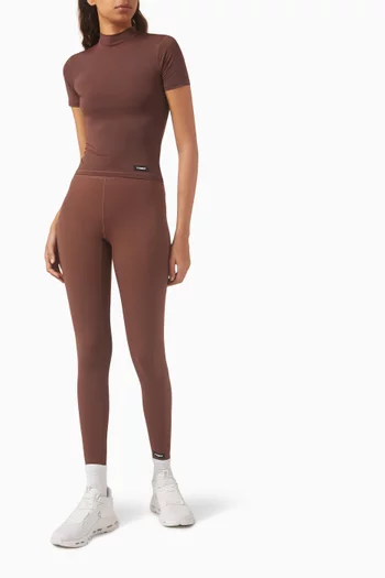 Mermaid-waist Leggings in Soft-nylon