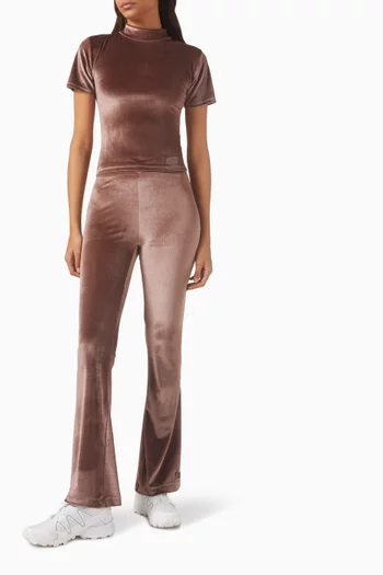 Crop Top in Stretch Velour