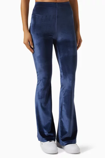 Flared Pants in Stretch Velour
