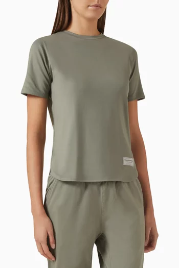 Curved-hem T-Shirt in Recycled Softskin100©