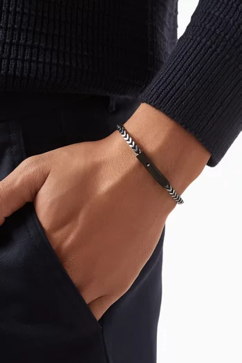 Chevron Click Bracelet in Plated Stainless Steel