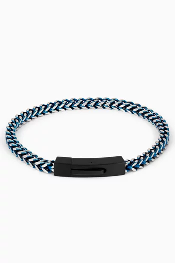 Chevron Click Bracelet in Plated Stainless Steel