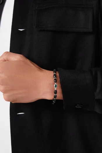 Viper Agate Bracelet in Rhodium-plated Sterling Silver