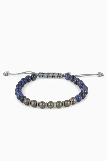 Macrame Bracelet With Sodalite & Titanium