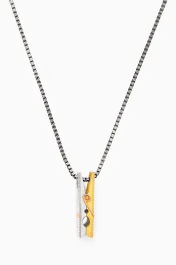 Mayfair Peg Necklace In Sterling Silver