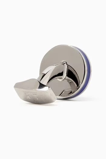 Milos Evil Eye Cufflinks in Resin & Mother of Pearl