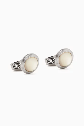 Memorabilia Cufflinks in Palladium-plated Metal