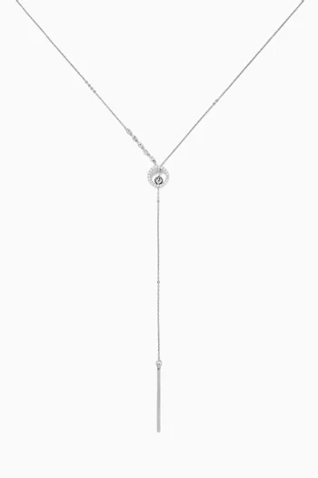 Laura Lariat Necklace in 925 Sterling Silver